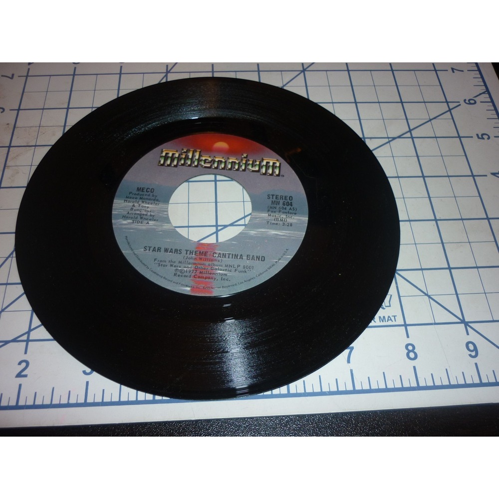 Meco Star Wars Theme Cantina Band 7" Vinyl Single 1977 Millennium MN 604 Disco